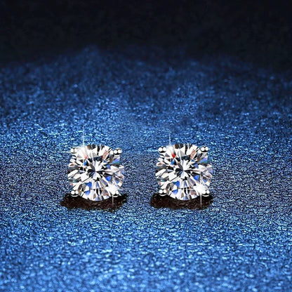 [Super CiCi]FOUR-PRONG MOISSANITE EARRINGS