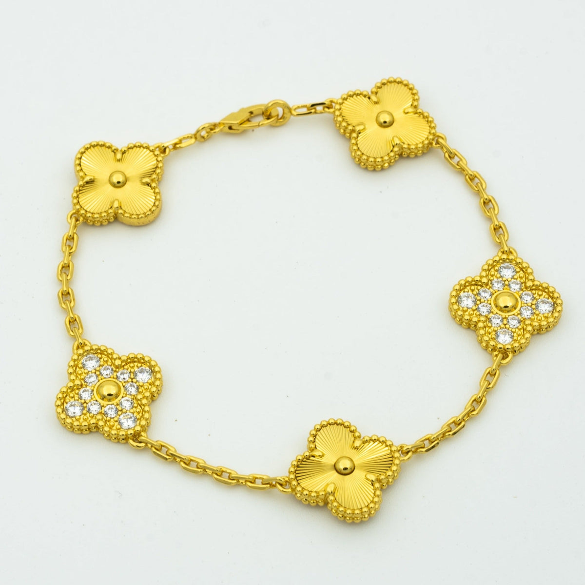 [Super CiCi ] CLOVER 5 MOTIF LASER BRACELET COLLECTION