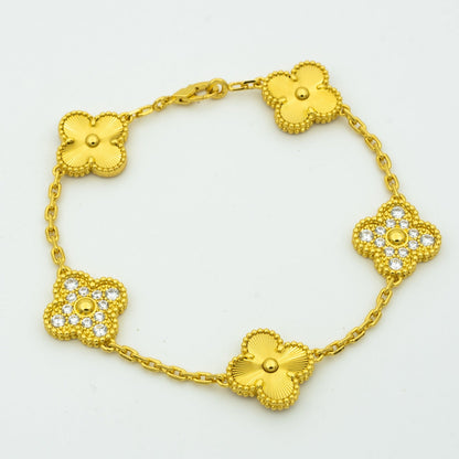 [Super CiCi ] CLOVER 5 MOTIF LASER BRACELET COLLECTION