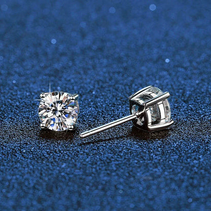 [Super CiCi]FOUR-PRONG MOISSANITE EARRINGS