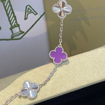 [Super CiCi ] CLOVER 5 MOTIF VIOLET BRACELET COLLECTION