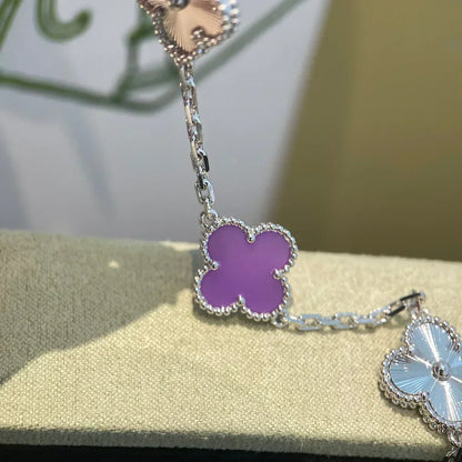 [Super CiCi ] CLOVER 5 MOTIF VIOLET BRACELET COLLECTION