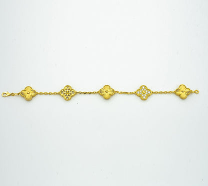 [Super CiCi ] CLOVER 5 MOTIF LASER BRACELET COLLECTION