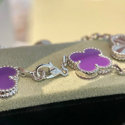 [Super CiCi ] CLOVER 5 MOTIF VIOLET BRACELET COLLECTION