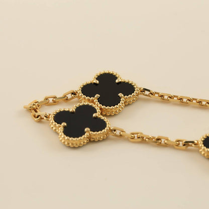 [Super CiCi ] CLOVER 5 MOTIF ONYXS BRACELET COLLECTION