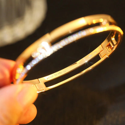 [Super CiCi]Move Romane Diamond Bangle Bracelet