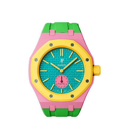 [Super CiCi]Royal Oak Pop Exclusive Bioceramic Case & Silicone Strap Mix Color