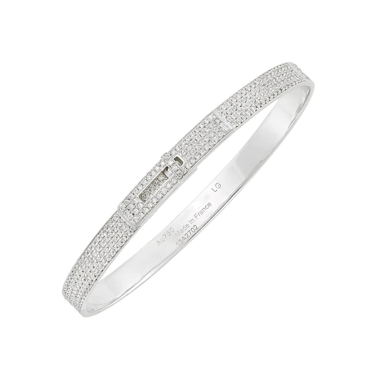 [Super CiCi ]HM KELLY BRACELET IN SILVER AND FULL PAVE DIAMOND