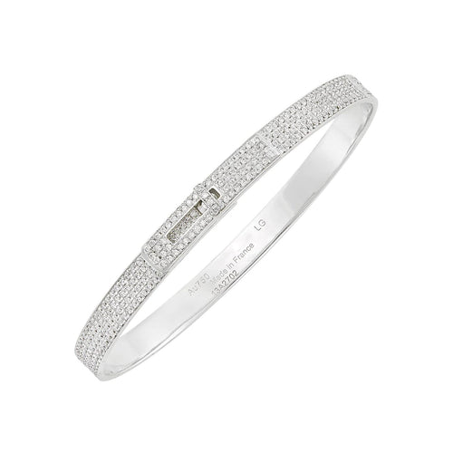 [Super CiCi ]HM KELLY BRACELET IN SILVER AND FULL PAVE DIAMOND