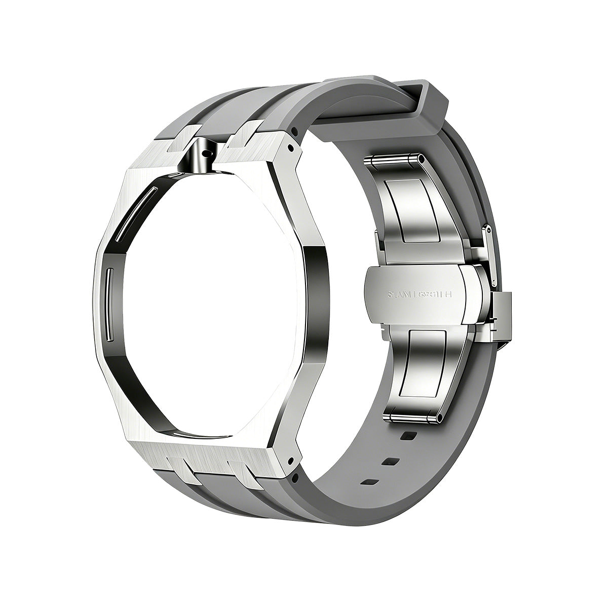 [Super CiCi]OAK POP GRAY STEEL SILICONE STRAP