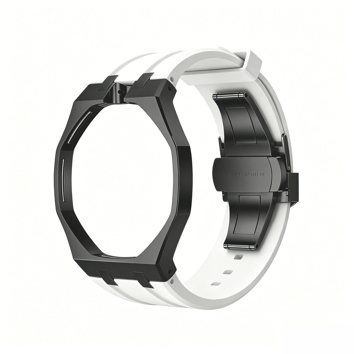 [Super CiCi]OAK POP BLACK STEEL CASE & SILICONE STRAP