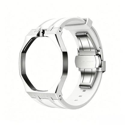 [Super CiCi]OAK POP WHITE STEEL SILICONE STRAP