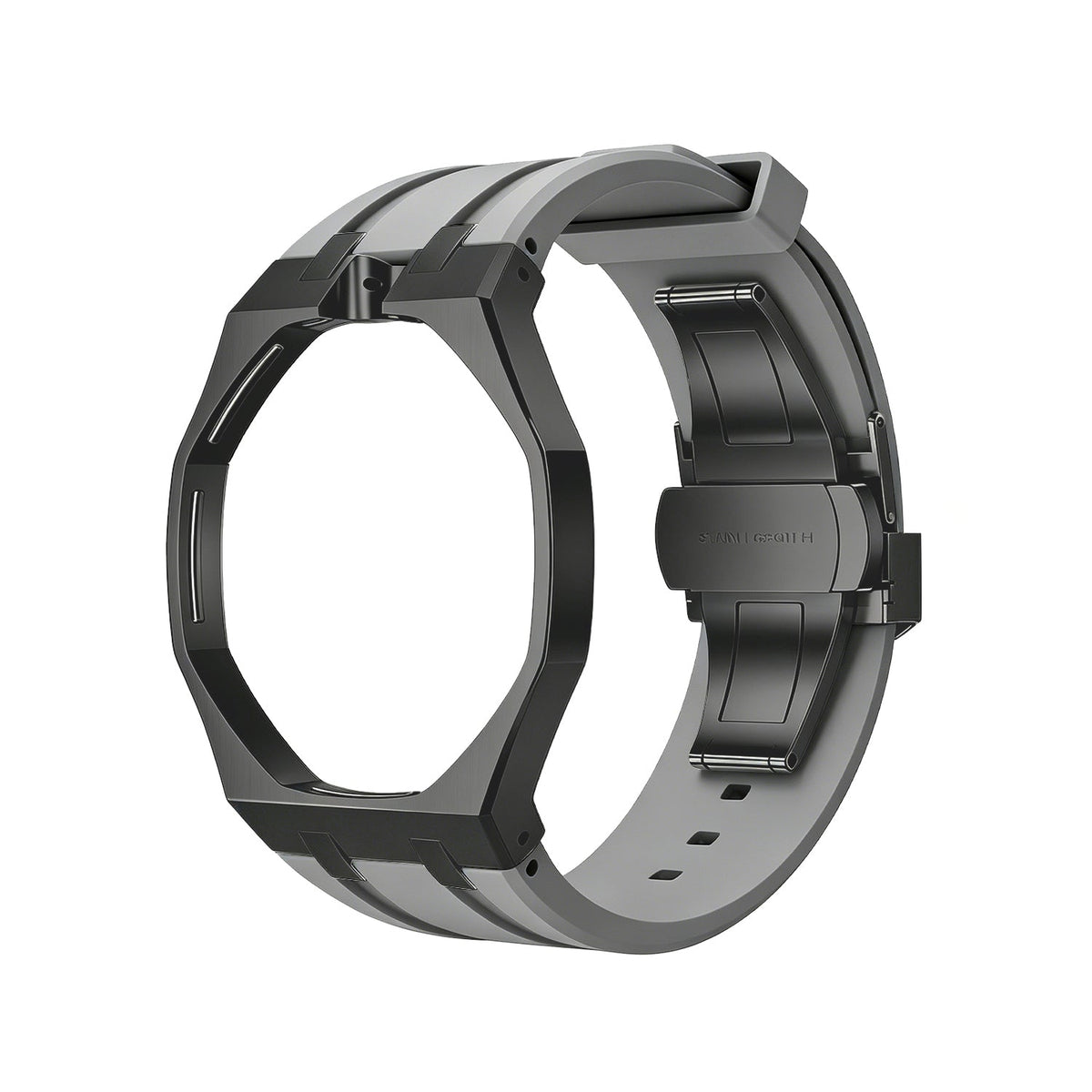[Super CiCi]OAK POP BLACK STEEL CASE & SILICONE STRAP