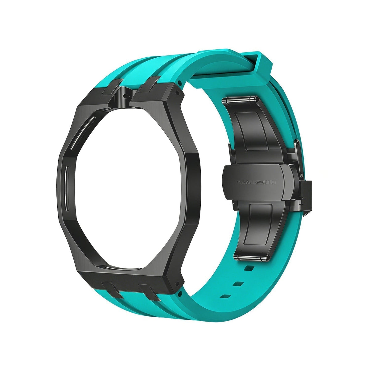 [Super CiCi]OAK POP BLACK STEEL CASE & SILICONE STRAP