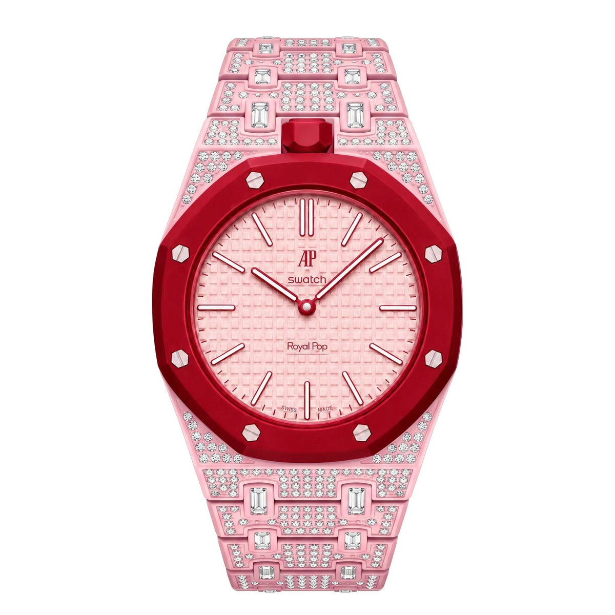 [Super CiCi]Royal Oak Pop Exclusive Bioceramic Case & Bioceramic Strap Full Diamond