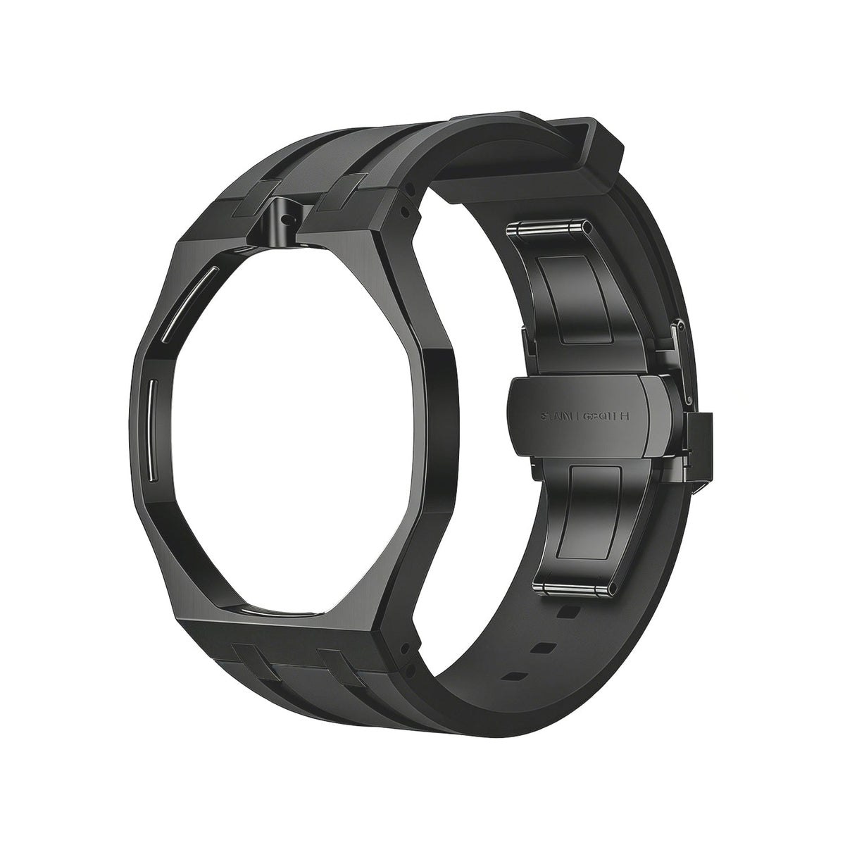 [Super CiCi]OAK POP BLACK STEEL CASE & SILICONE STRAP