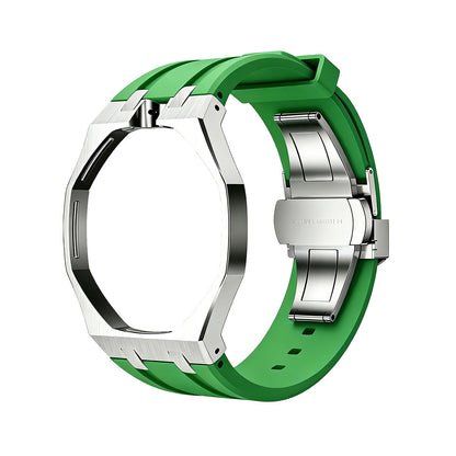 [Super CiCi]OAK POP GREEN STEEL SILICONE STRAP
