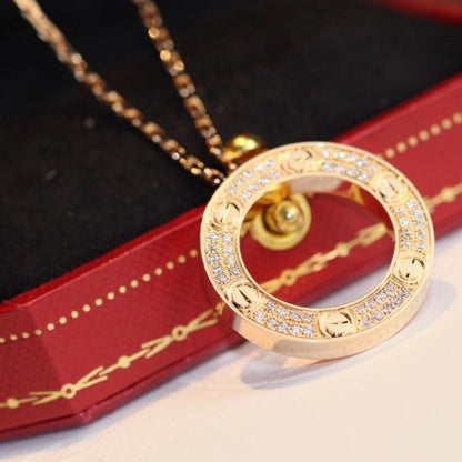 [Super CiCi ]LOVE NECKLACE ADJUSTABLE ROSE GOLD