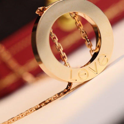 [Super CiCi ]LOVE NECKLACE ADJUSTABLE ROSE GOLD