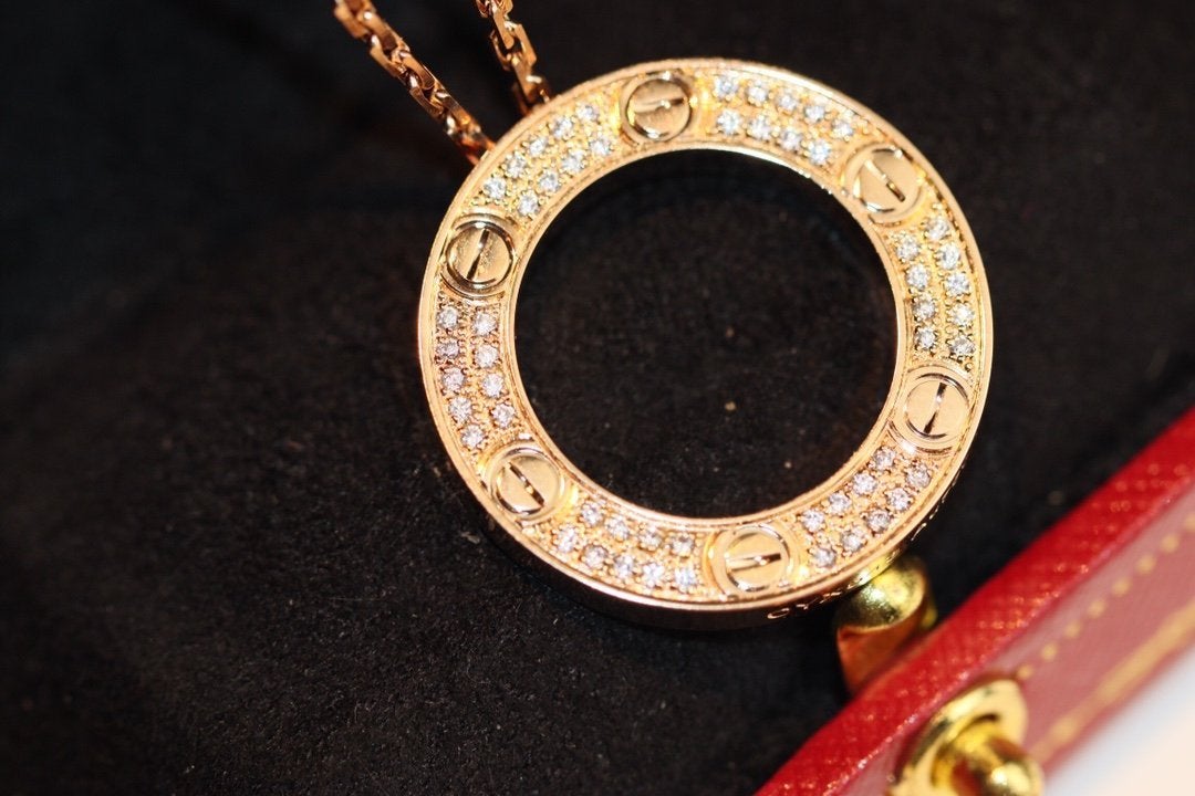 [Super CiCi ]LOVE NECKLACE ADJUSTABLE ROSE GOLD