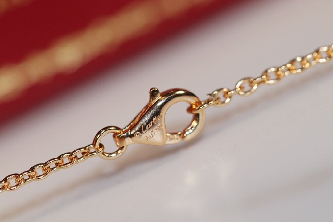 [Super CiCi ]LOVE NECKLACE PINK GOLD AND SILVER