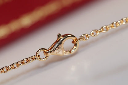 [Super CiCi ]LOVE NECKLACE PINK GOLD AND SILVER