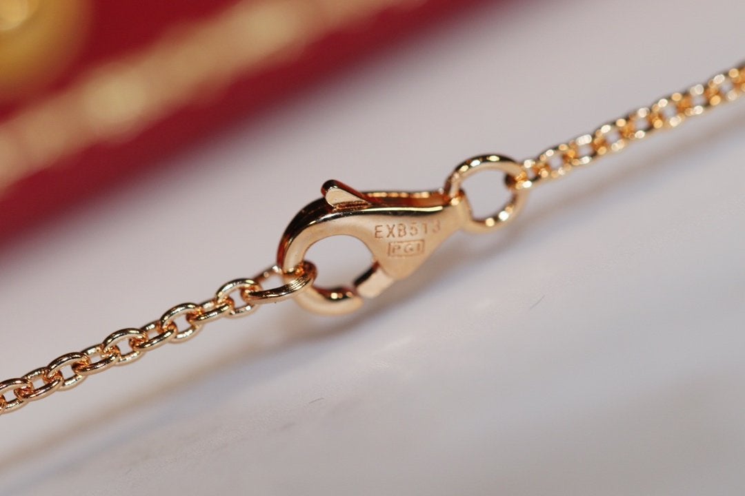 [Super CiCi ]LOVE NECKLACE PINK GOLD AND SILVER