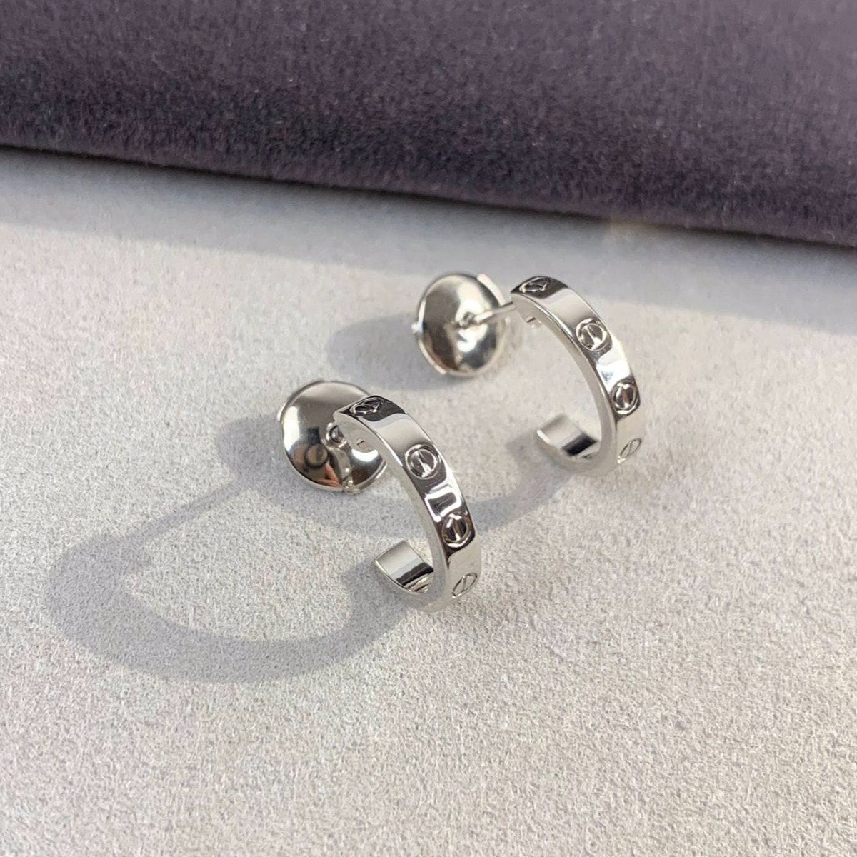 [Super CiCi ]LOVE EARRINGS 2.65MM SILVER