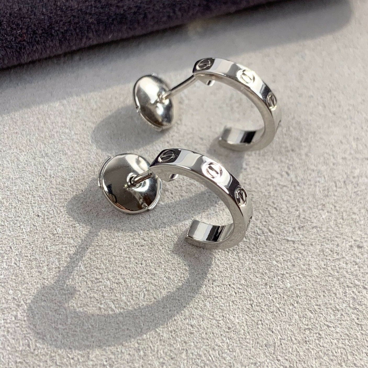 [Super CiCi ]LOVE EARRINGS 2.65MM SILVER