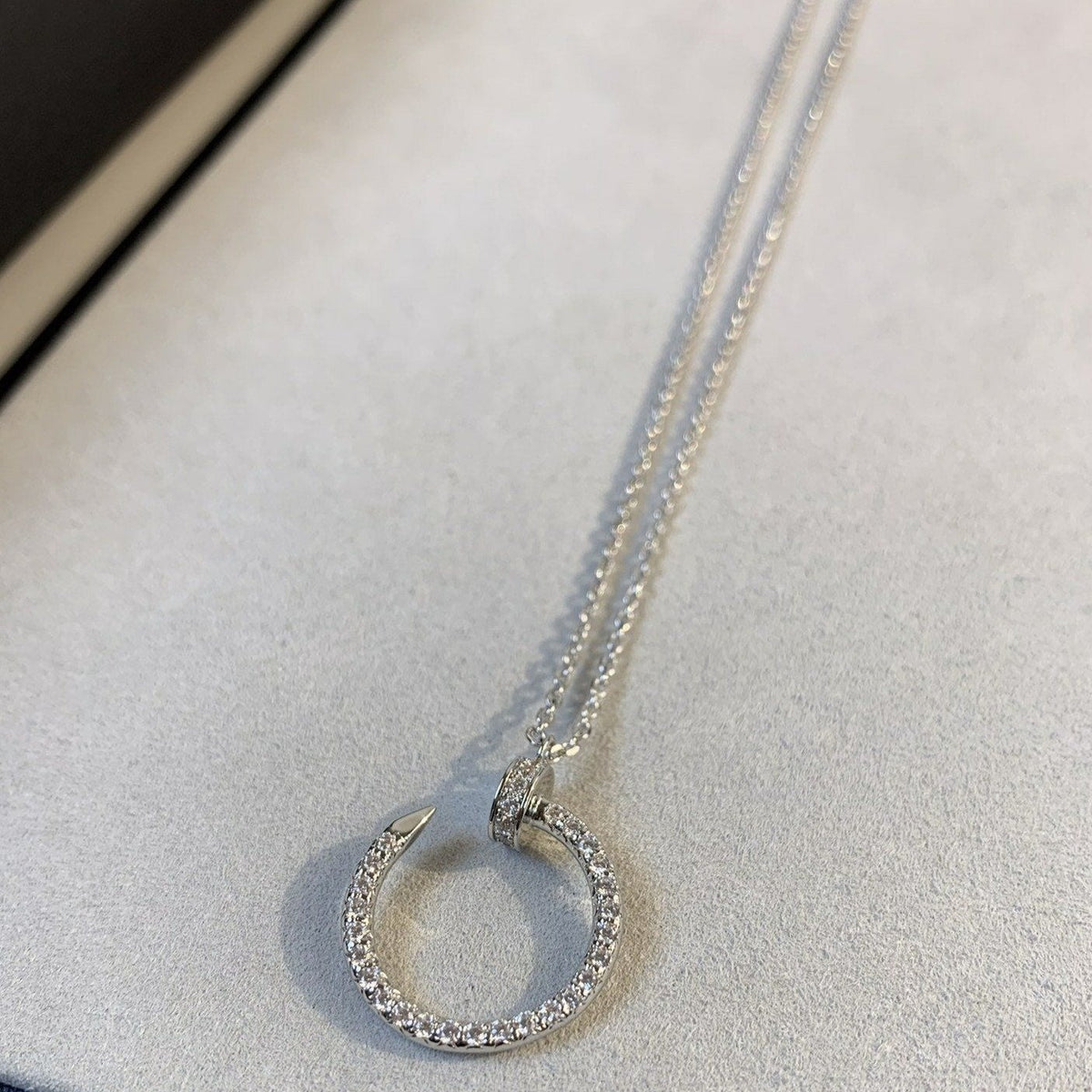 [Super CiCi ]JUSTE NECKLACE SILVER DIAMONDS