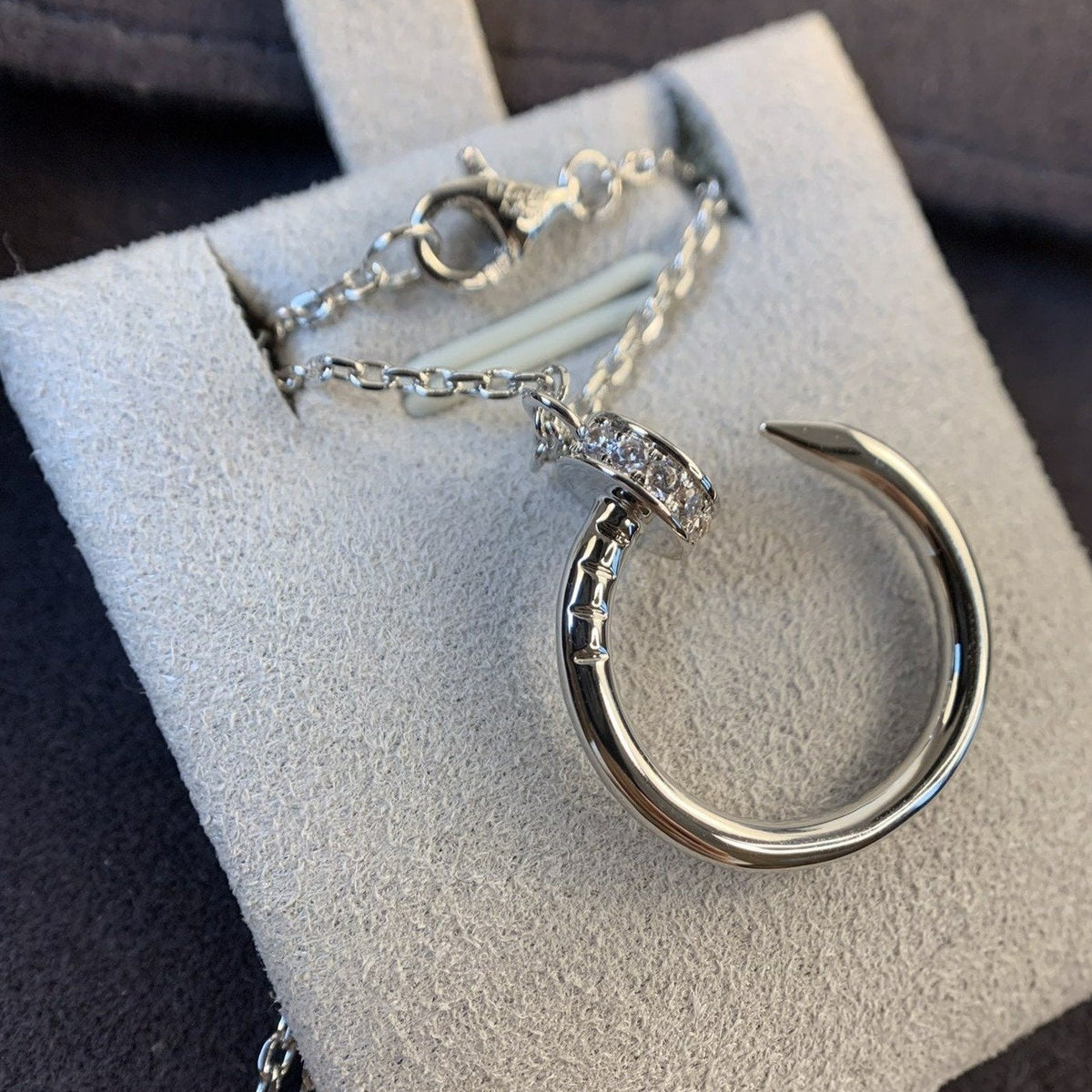 [Super CiCi ]JUSTE NECKLACE SILVER DIAMONDS