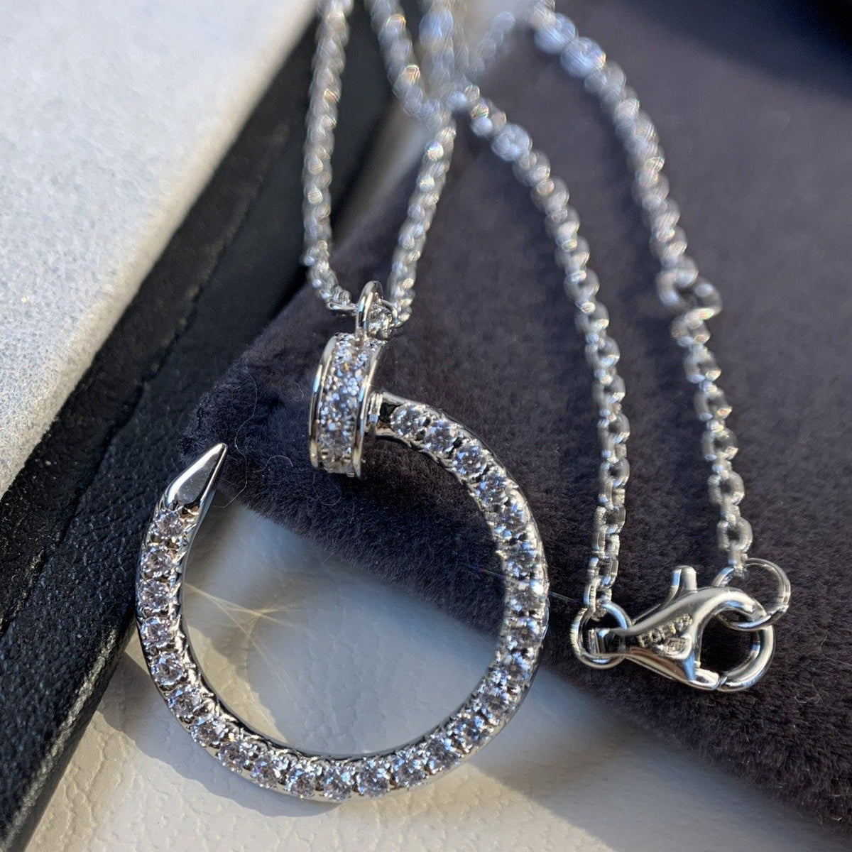 [Super CiCi ]JUSTE NECKLACE SILVER DIAMONDS