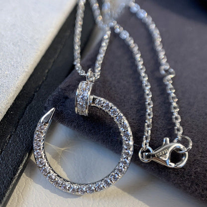 [Super CiCi ]JUSTE NECKLACE SILVER DIAMONDS
