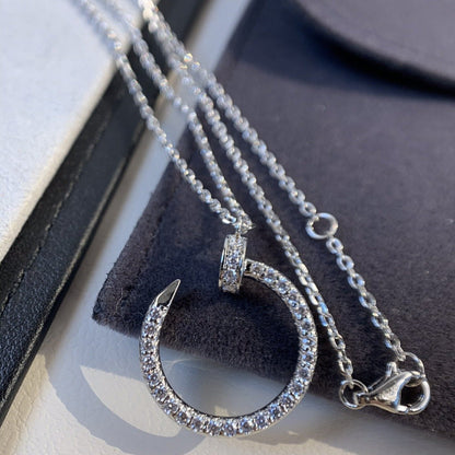 [Super CiCi ]JUSTE NECKLACE SILVER DIAMONDS