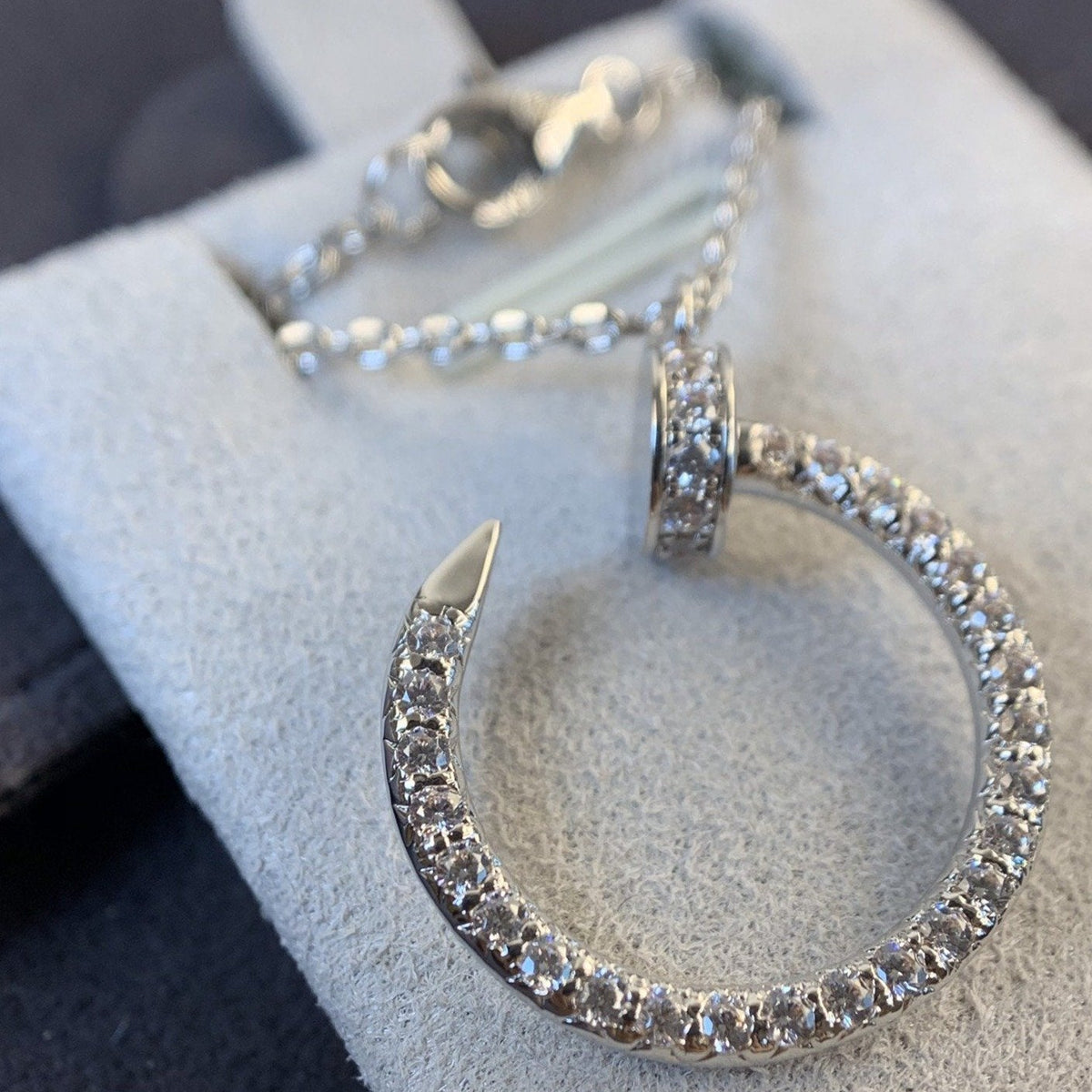 [Super CiCi ]JUSTE NECKLACE SILVER DIAMONDS