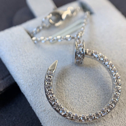 [Super CiCi ]JUSTE NECKLACE SILVER DIAMONDS