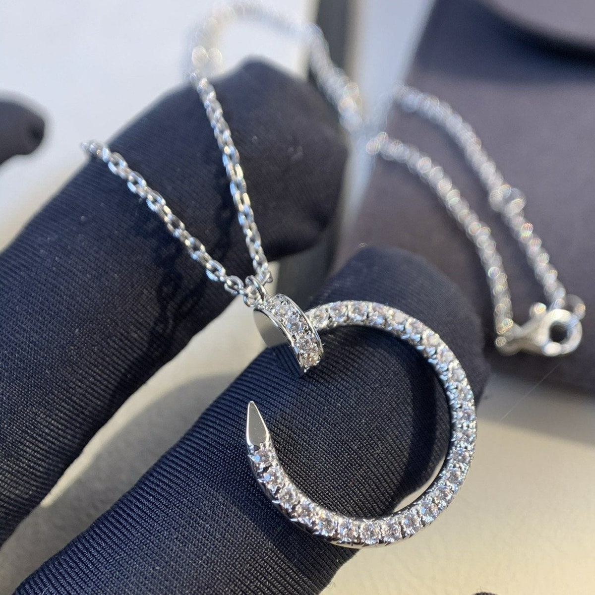 [Super CiCi ]JUSTE NECKLACE SILVER DIAMONDS