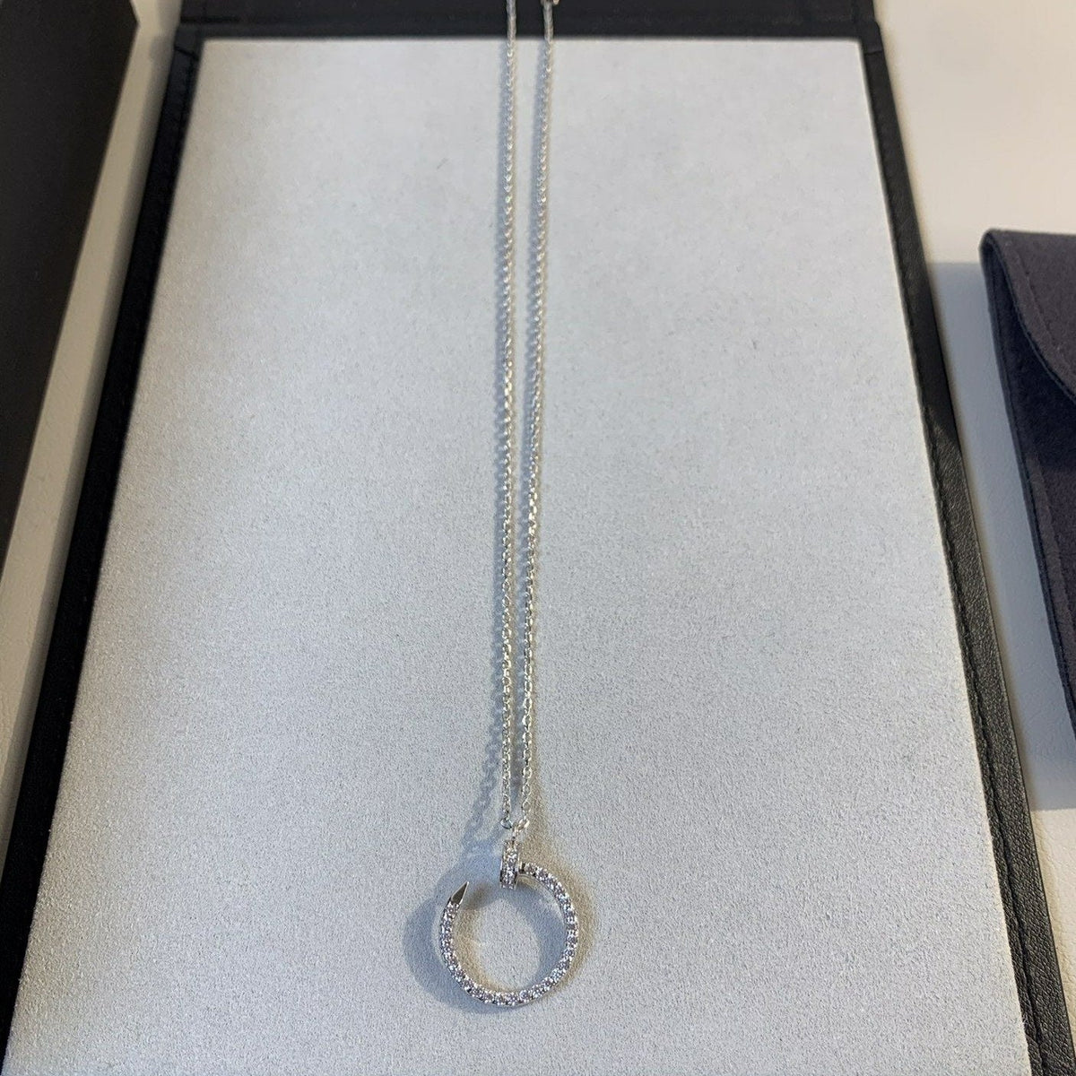[Super CiCi ]JUSTE NECKLACE SILVER DIAMONDS