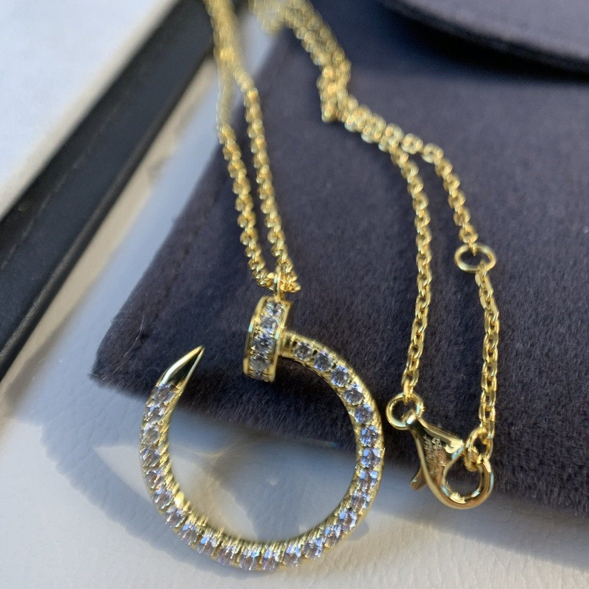 [Super CiCi ]JUSTE NECKLACE GOLD DIAMONDS