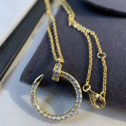 [Super CiCi ]JUSTE NECKLACE GOLD DIAMONDS