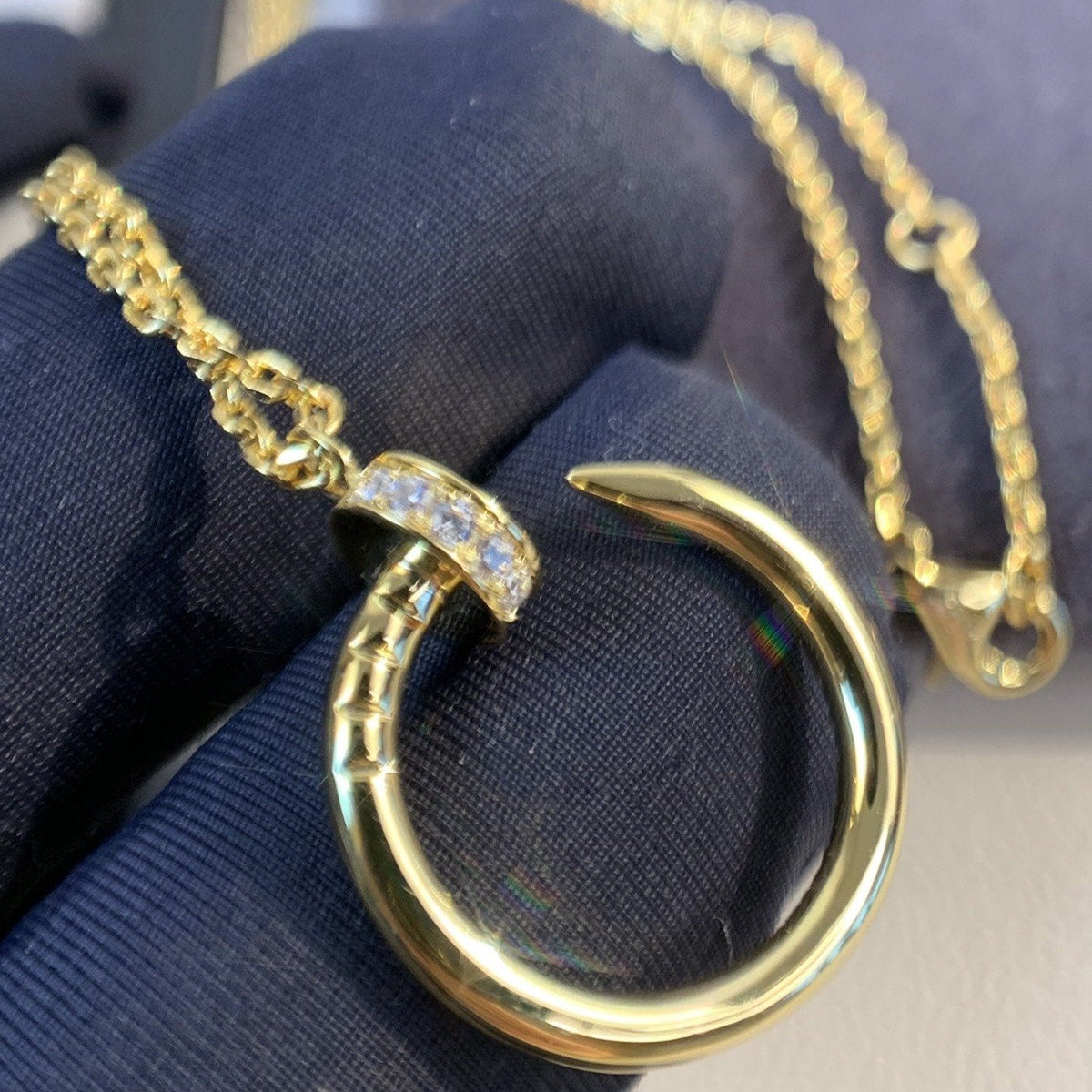[Super CiCi ]JUSTE NECKLACE GOLD DIAMONDS