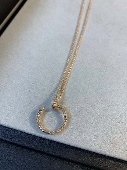 [Super CiCi ]JUSTE NECKLACE PINK GOLD DIAMONDS
