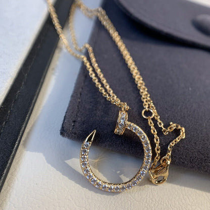 [Super CiCi ]JUSTE NECKLACE PINK GOLD DIAMONDS