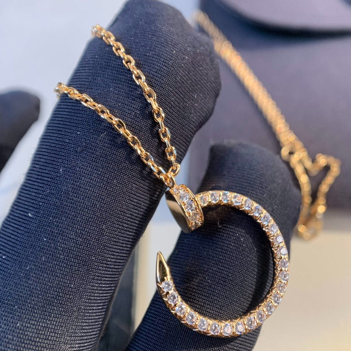 [Super CiCi ]JUSTE NECKLACE PINK GOLD DIAMONDS