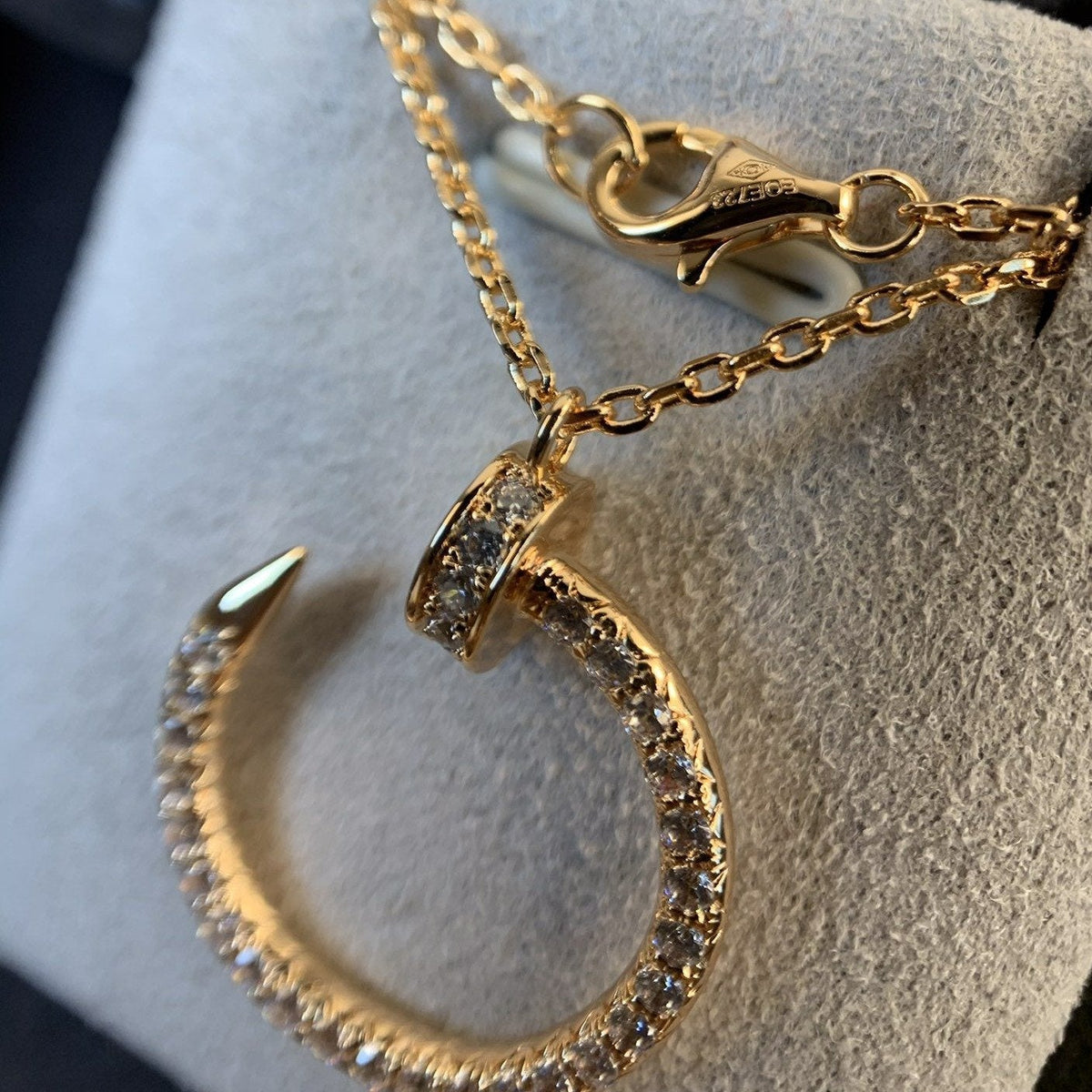 [Super CiCi ]JUSTE NECKLACE PINK GOLD DIAMONDS