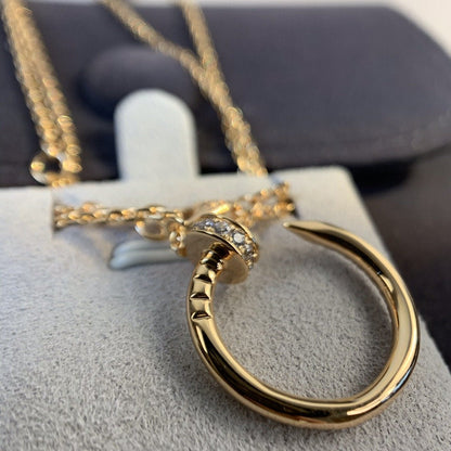 [Super CiCi ]JUSTE NECKLACE PINK GOLD DIAMONDS