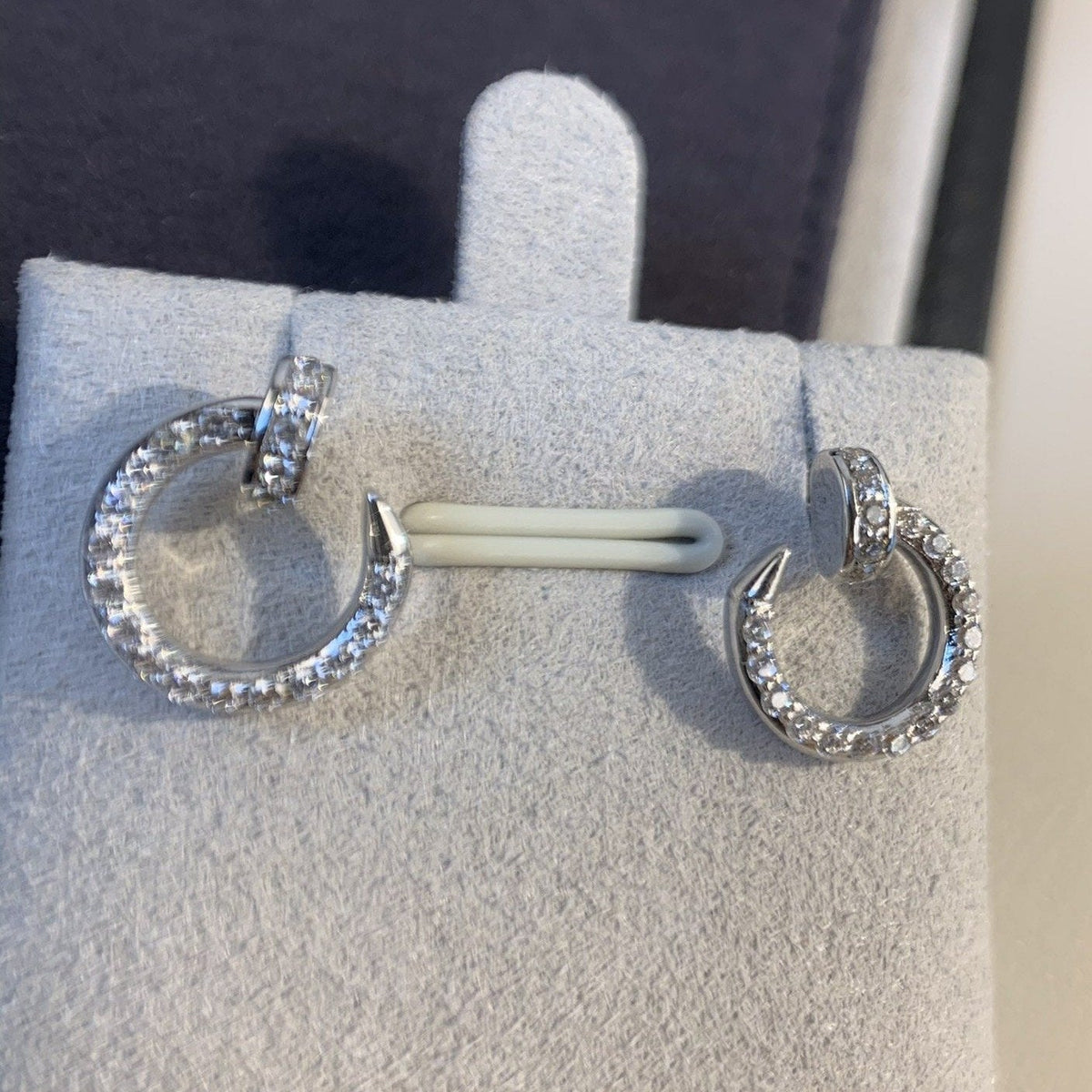 [Super CiCi ]JUSTE EARRINGS SILVER DIAMONDS