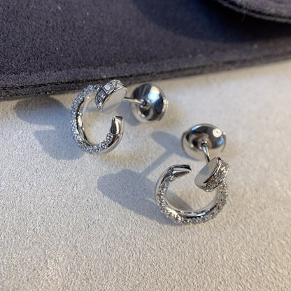 [Super CiCi ]JUSTE EARRINGS SILVER DIAMONDS