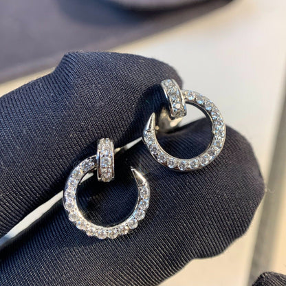 [Super CiCi ]JUSTE EARRINGS SILVER DIAMONDS