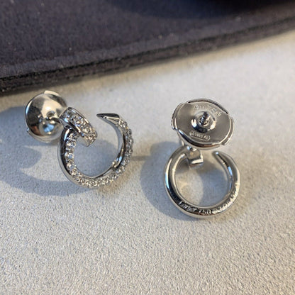 [Super CiCi ]JUSTE EARRINGS SILVER DIAMONDS